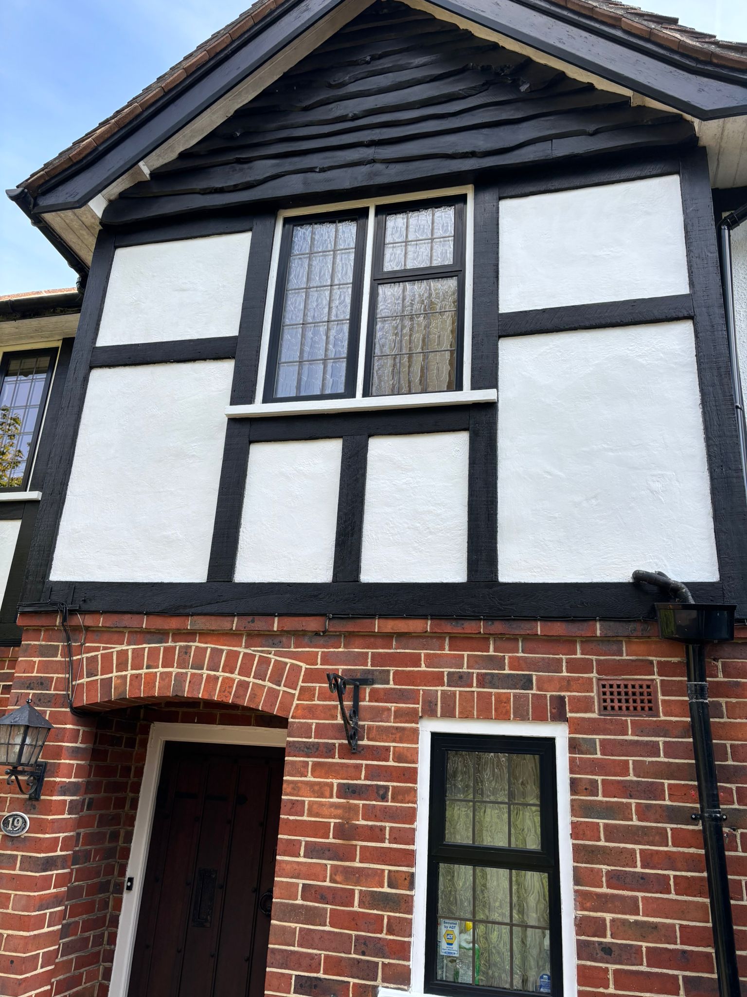 Tudor house freshly repainted