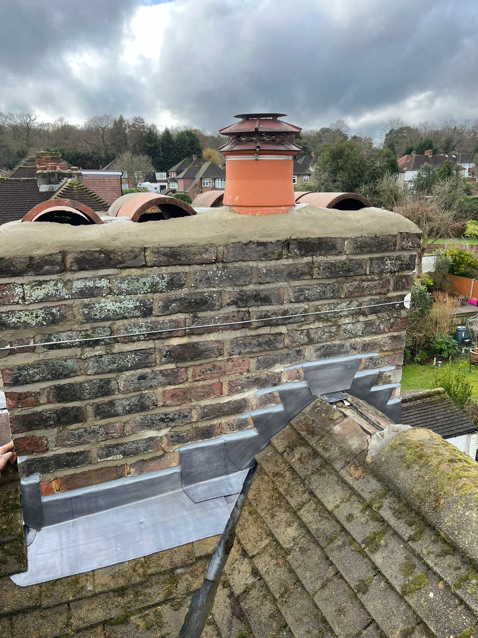 Chimney lead flashing
